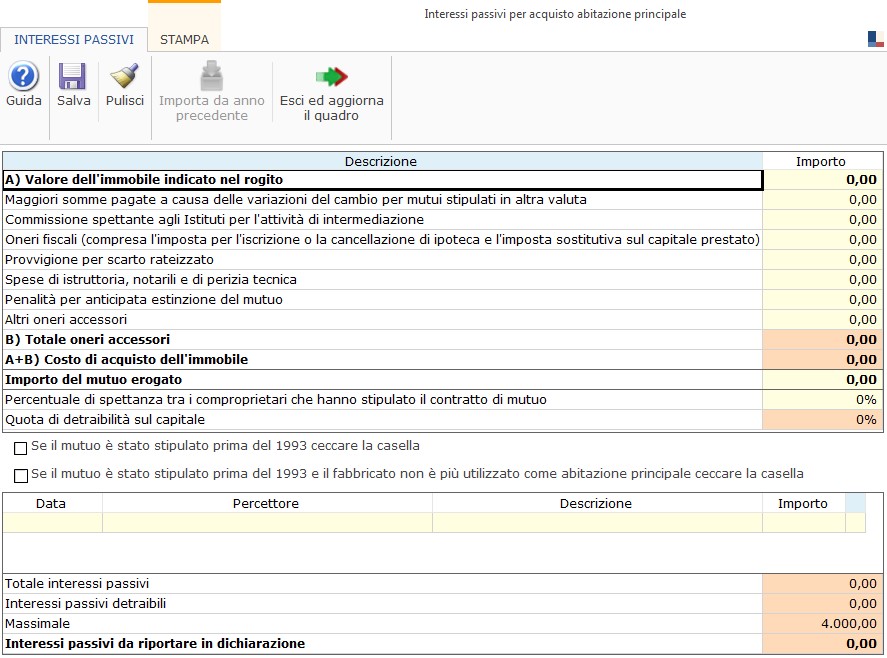 INTERESSI PASSIVI MUTUO INPS SCARICA